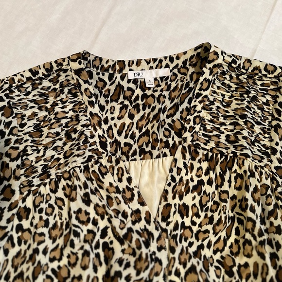 ‼️LAST CHANCE‼️🎉HP🎉 ✨NWOT✨DR2 Leopard Print Short Sleeve Dress w Pockets | Small - Picture 6 of 8